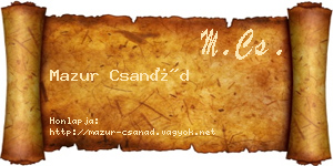 Mazur Csanád névjegykártya